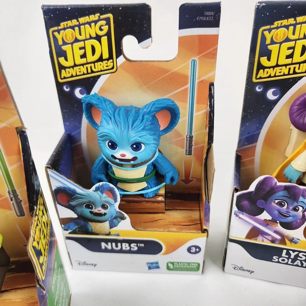Star Wars Young Jedi Adventures lot of 4 Yoda, Kai, Lys,‎ and Nubs Hasbro
